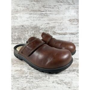Women's Ecco Cozmo Brown Leather Clogs Sz EUR 39/US 7.5 EUC!